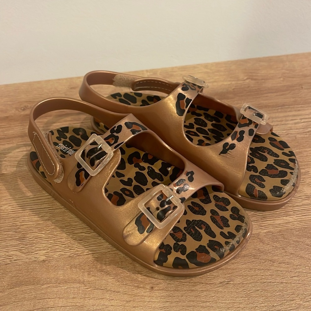 Mini Melissa leopard sandals